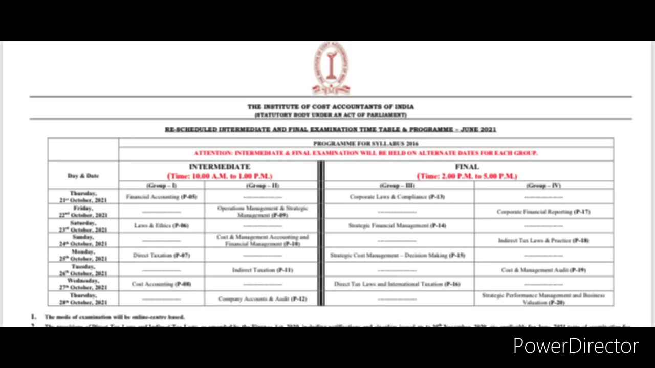 Breaking News for CMA inter and final students|Online - Centre based examination|October 2021