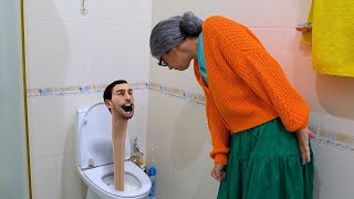 Super Granny VS Skibidi toilet in real life