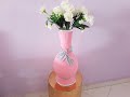 Jarrón de vejiga  y material reciclado, decorado con yeso y tela      #manualidadesfaciles#ideas