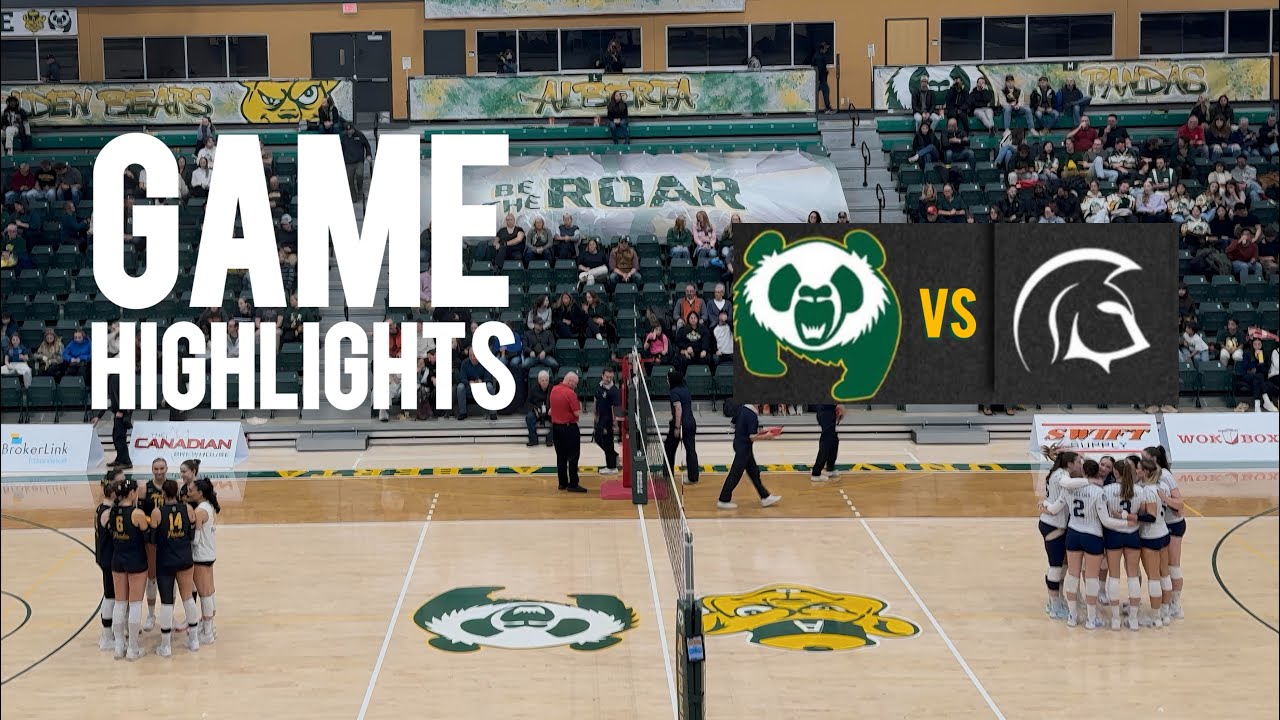 TWU Spartans Vs UofA Pandas l Game Highlights - Western University Women's Volleyball Game 11-29-25