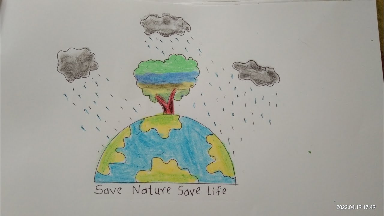 Mazi vasundhara drawing माझी वसुंधरा drawingHow to draw environment