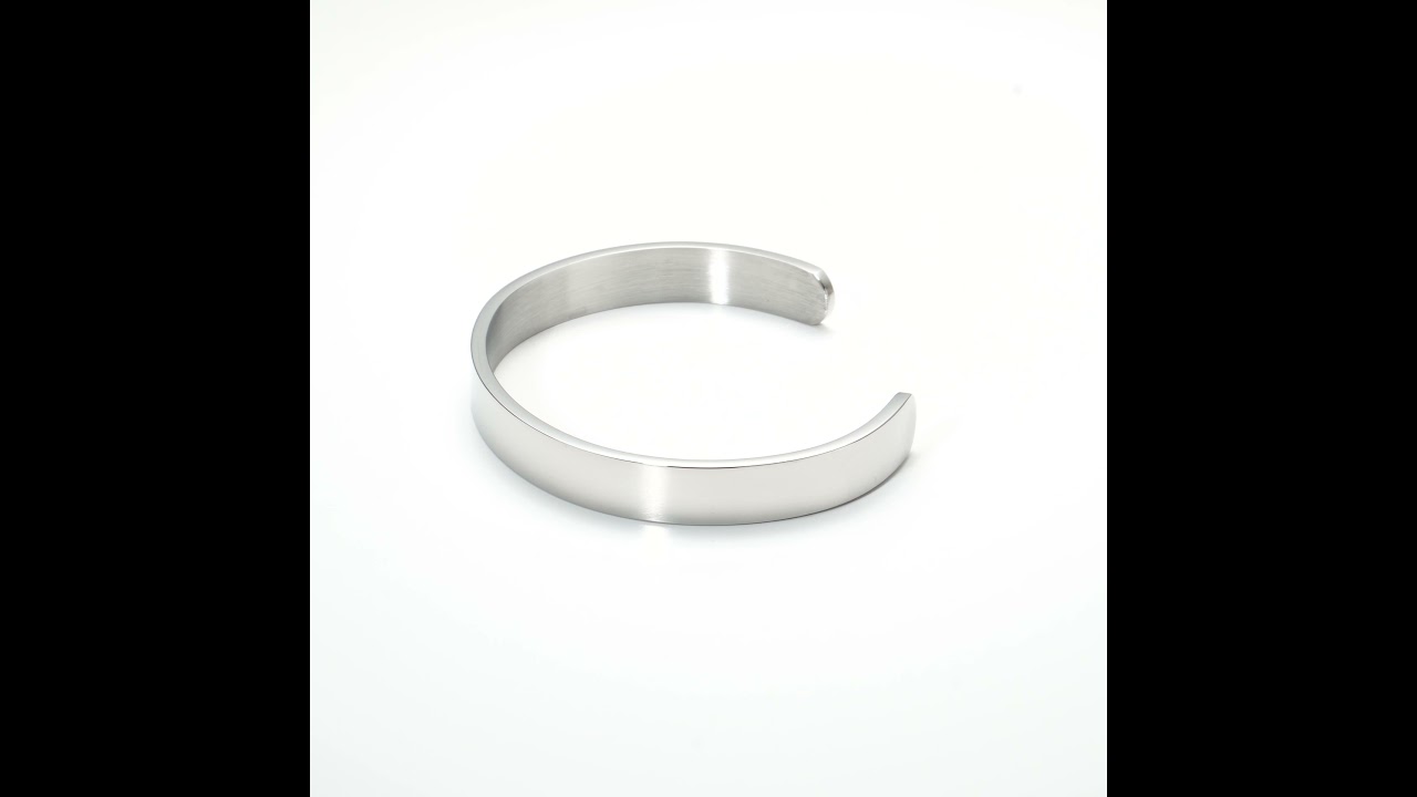 Men's Steel Cuff Bracelet by Philip Jones Jewellery