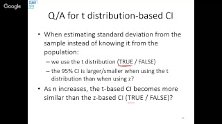 Session 7 2017 - Estimation of Confidence Intervals