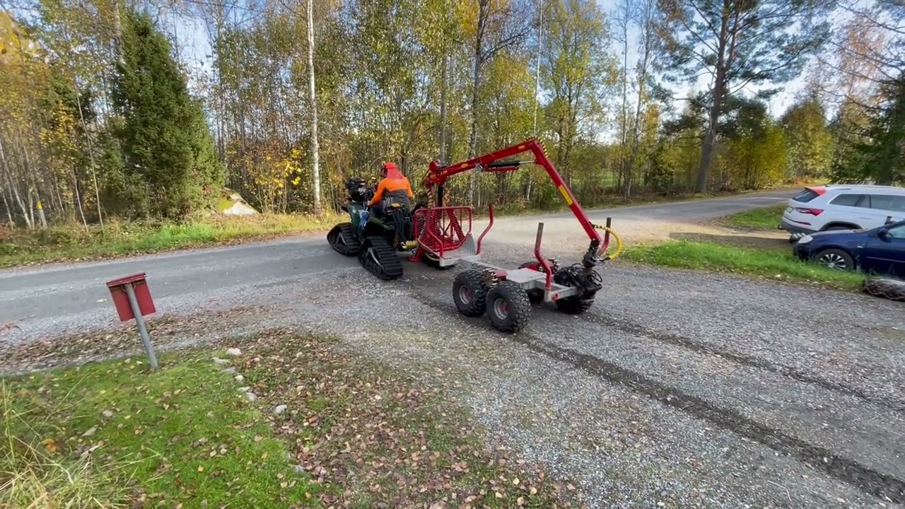 Fyrhjuling med Skogsvagn YAMAHA YFM700FGPWL