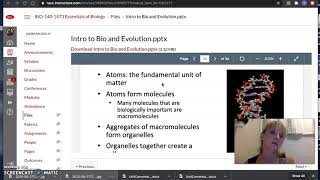 Bio 140 Intro to Biology