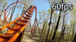 Thunderbird back seat on-ride backwards HD POV @60fps Holiday World