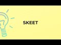 What is the meaning of the word SKEET?