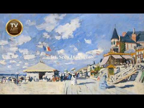 Monet: Everything is Fine - The Boardwalk at Trouville - 2 Hour Screensaver