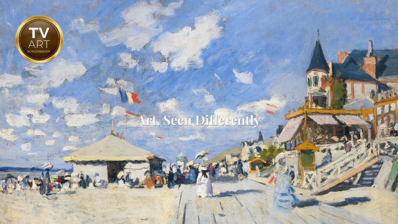 Monet: Everything is Fine - The Boardwalk at Trouville - 2 Hour Screensaver