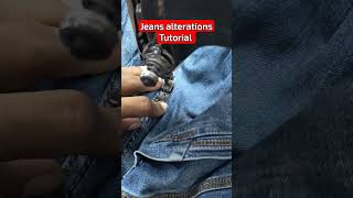 jeans alterations tutorial ###tailoring #youtubeshorts  #viralshort