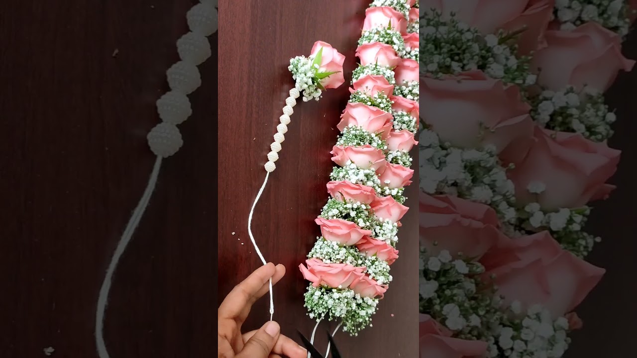 reception mala garland making / wedding garland 