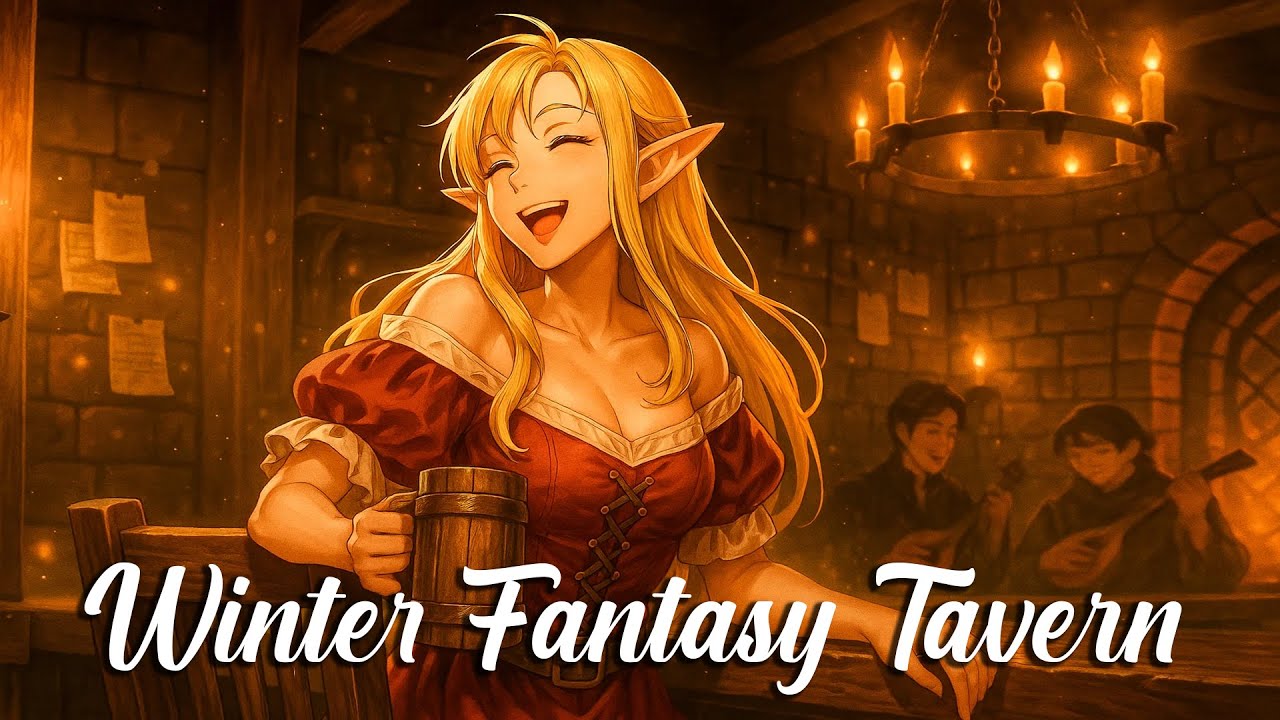 Winter Medieval Tavern Fantasy Music | D&D Peaceful Tavern Music for Sleep, Study, Relaxation