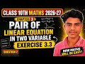 CLASS 10th MATH CHAPTER-3 EXERCISE-3.3 QUESTION-2 ka (¡)and (¡¡) part SOLUTION