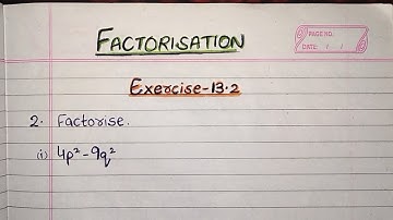 #5 FACTORIZATION || Class - 8 || Excercise - 13.2 || Question no. - 2