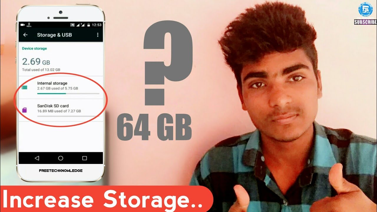 INCREASE INTERNAL STORAGE UPTO 64GB ! - YouTube