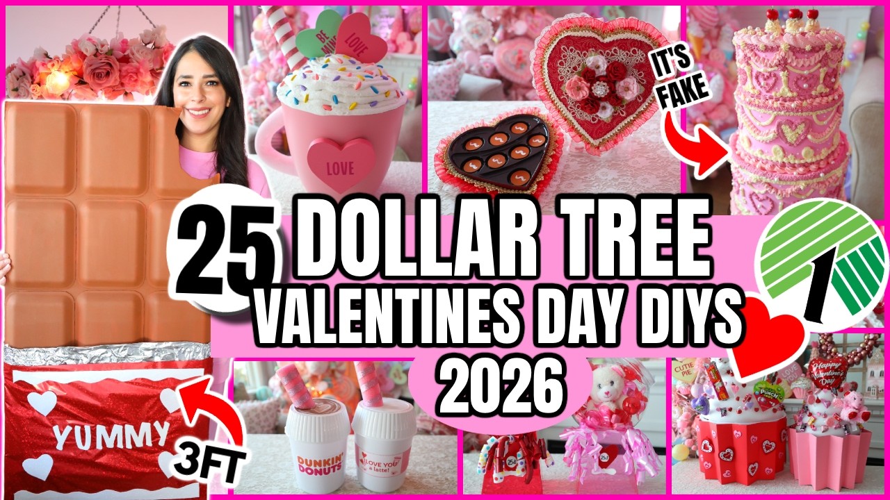 25 Dollar Tree Valentines Day DIYS 2026 🩷 (easy hacks that don't look cheap!)