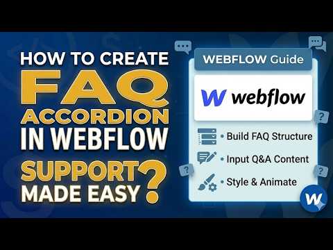 How to Create an FAQ in Webflow | Interactive Accordion Tutorial