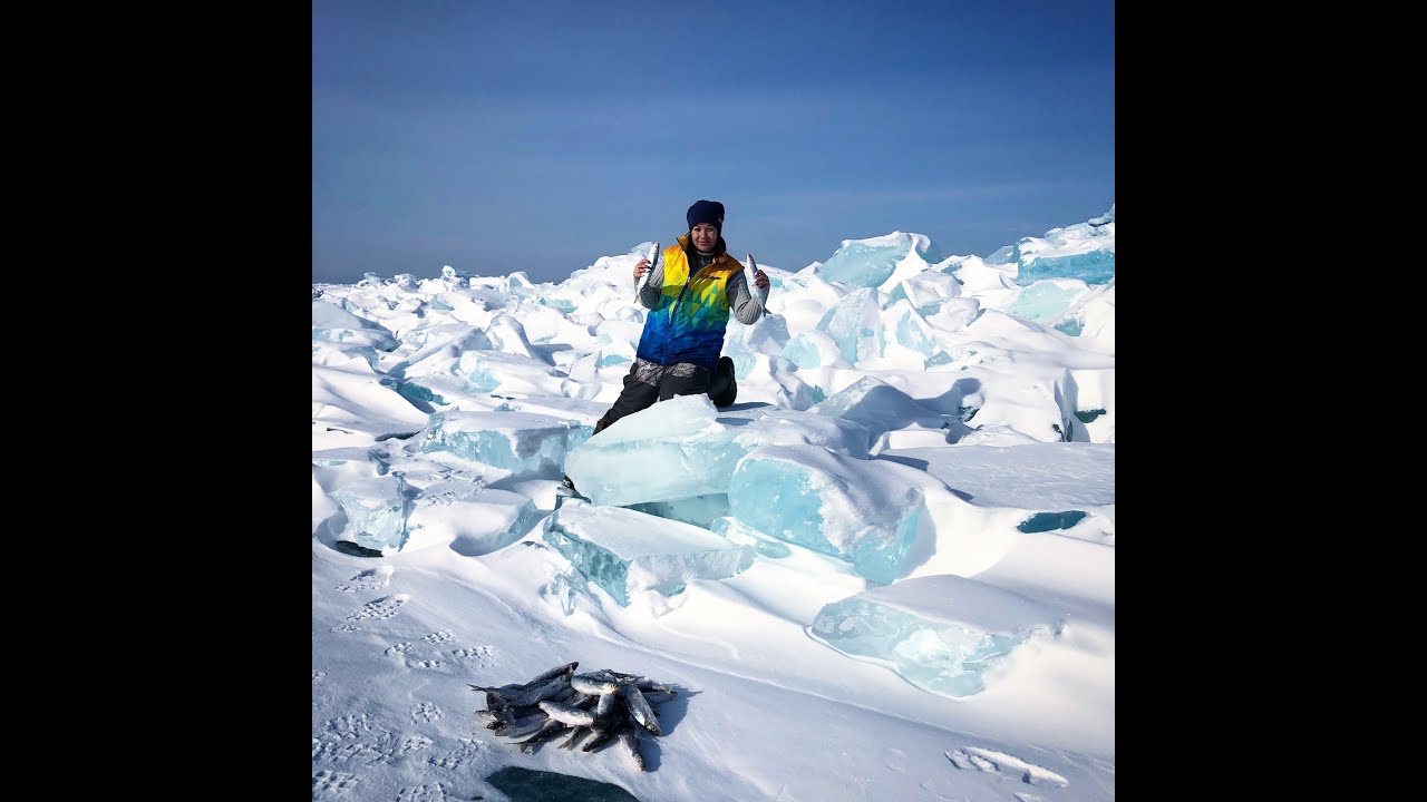 Подлёдная рыбалка на омуля на Байкале на глубине 105 метров!!! - YouTube