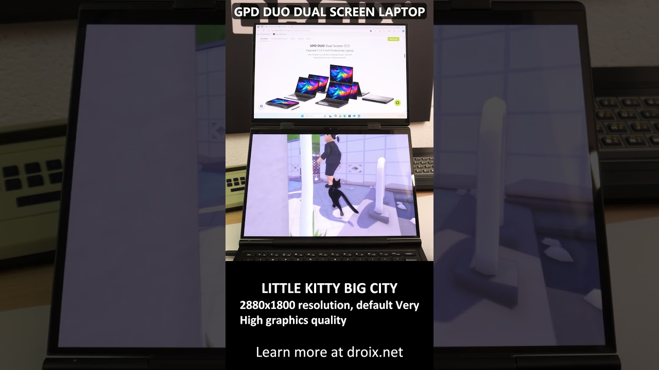 🐱Purrfect Adventure! Little Kitty, Big City on the GPD Duo 🐾🌆