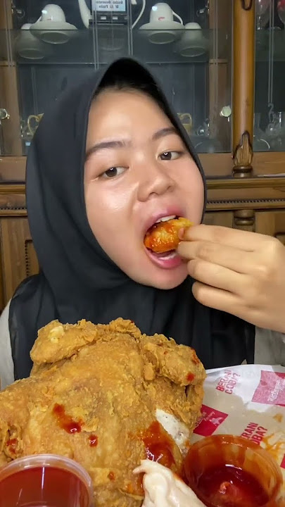 Mukbang ayam richeese 1 ekor lagi #mukbang #fyp #richeesefactory #shortvideo #viralvideo