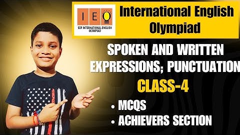 IEO-International English Olympiad | C-12 Spoken and Written Expression;Punctuation Class-4 | MCQs
