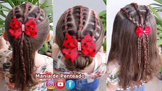 Penteado Infantil em Ligas com Cabelo Solto ou Amarração, Penteado de  Princesa👸🏽, Penteado Infantil em Ligas com Cabelo Solto ou Amarração, Penteado de Princesa👸🏽, By Mania de Penteado