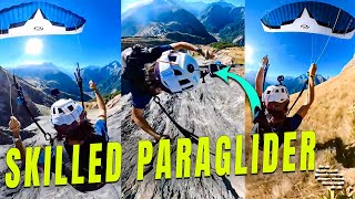 Paraglider Doing a Short Proxy Line, a Massive 360 and a Barrel Roll