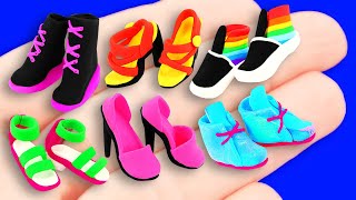 8 DIY Doll Shoes made with clay