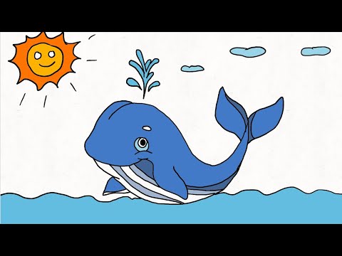 Video Cách vẽ cá voi xanh cực đơn giản - Ước mơ học vẽ - how... - youtube
