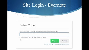 Logging into Evernote with Two Factor Authentication