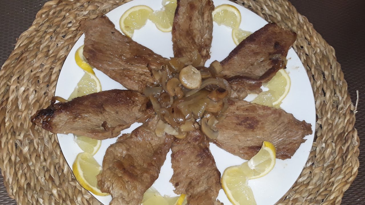 شرائح اللحم\recept\ recipe sliced veal\ gesneden kalfsvlees\شرحات\لحم العجل\Vlees recept\meat recipe