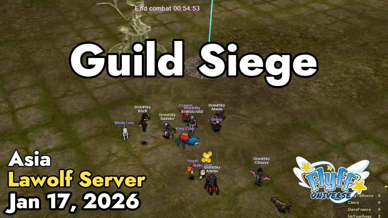 Guild Siege (Lawolf Server) January 17, 2026 | Flyff Universe