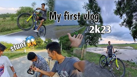 My first vlog 2023//Assamese vlog//bicycle stuntvideo😱🔥