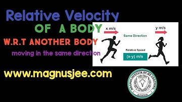 Relative Velocity of a body  moving in the same direction of another body , w.r.t the another body