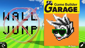 Game Builder Garage - How To Disable Wall Jump