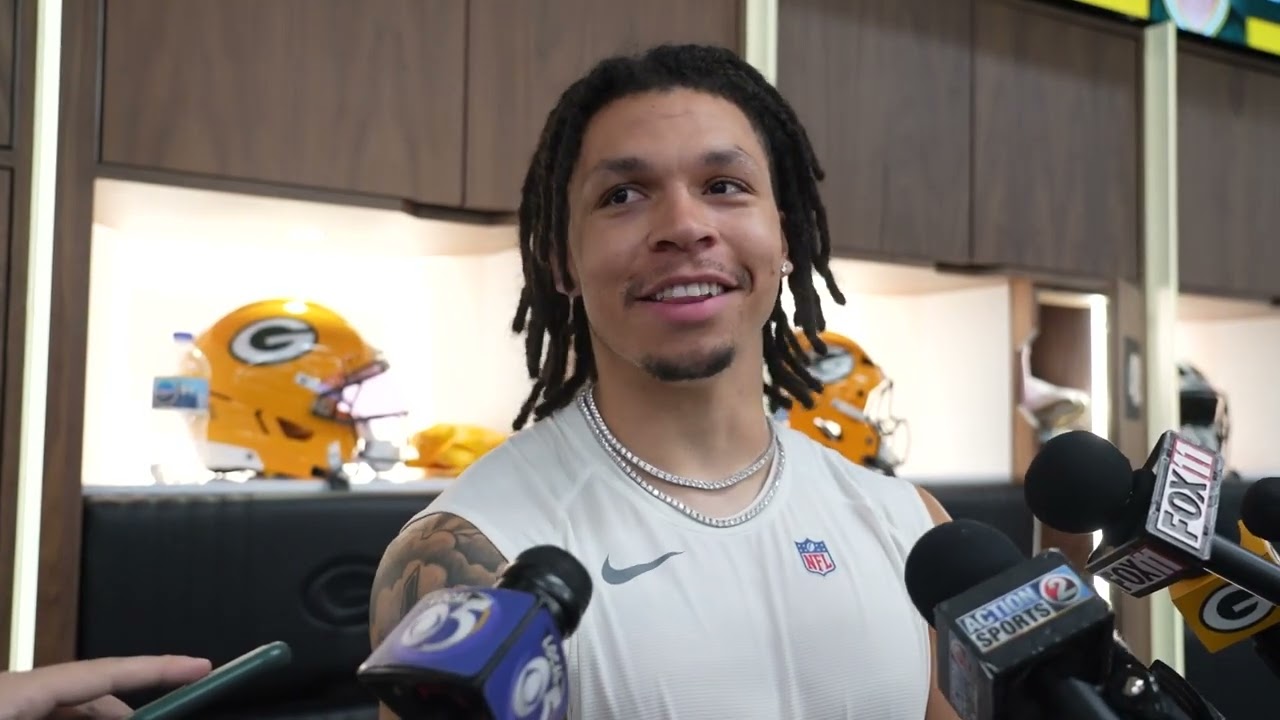 Packers receiver Christian Watson talks about return to practice since his ACL injury