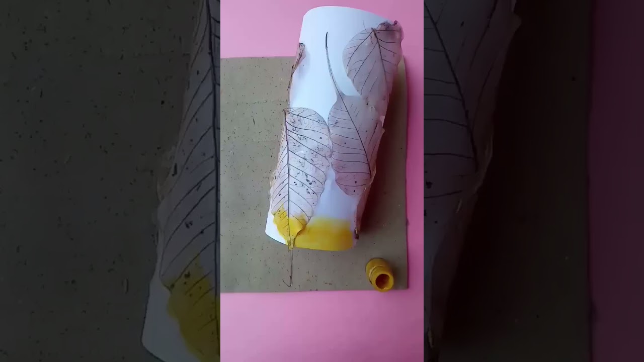 How to make night lamp shade using skeleton leaves......