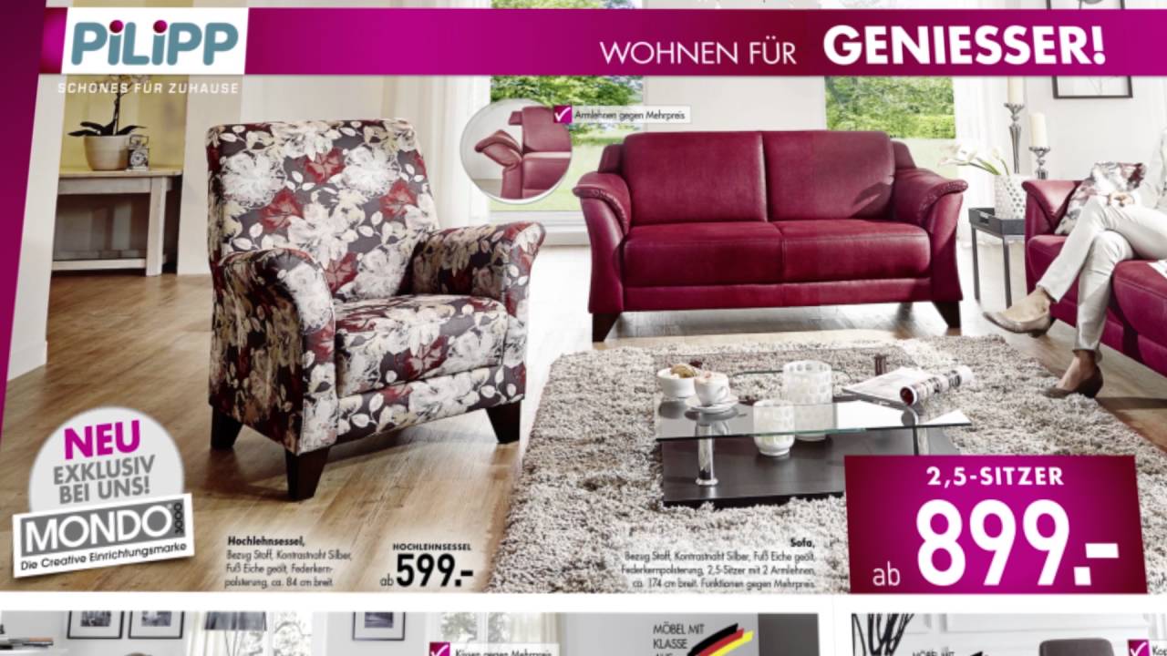 PILIPP Prospekt "POLSTERSPEZIAL" & AVANTI Prospekt "TRENDIGE WOHNIDEEN zu SUPER PREISEN"