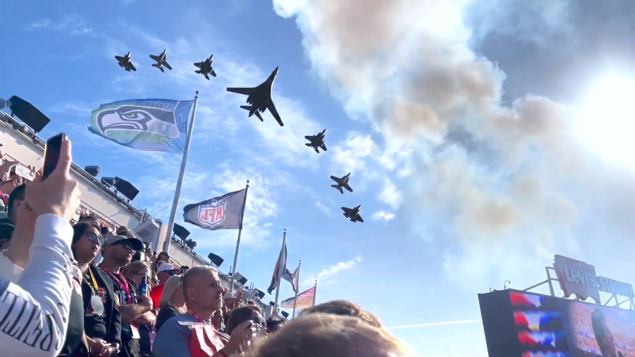 SUPER BOWL LX Flyover Was INSANE | Air Force & Navy Together