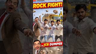 Rock Fight vs JCB Dumper 😱 | Mr Bean Style Comedy #new #block #shorts #video