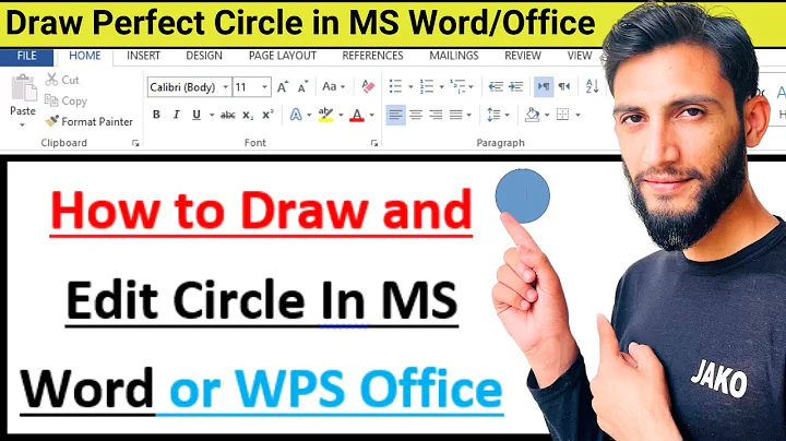 How to draw circle in ms word | How to draw perfect circle wps office