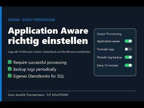 Application Aware richtig einstellen