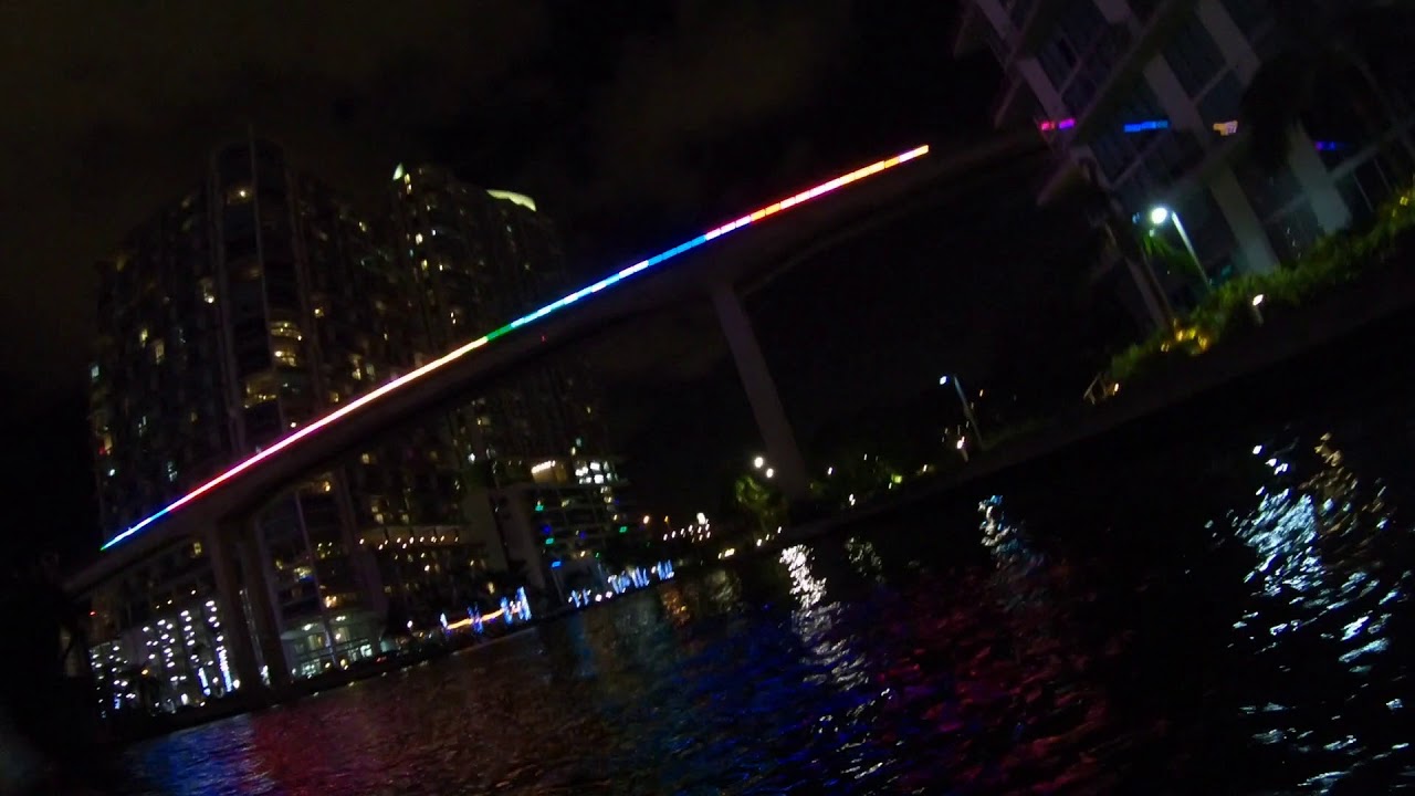 Miami river at night paddling and kayak tour YouTube