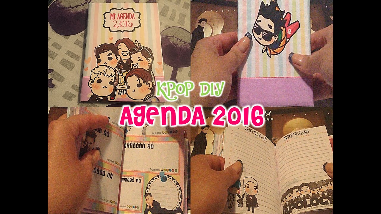 KPOP DIY Como hacer una agenda 2016 diya tailors