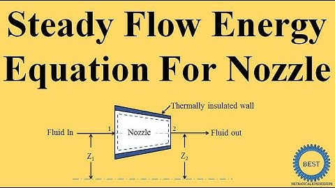 Steady Flow Energy Equation For Nozzle