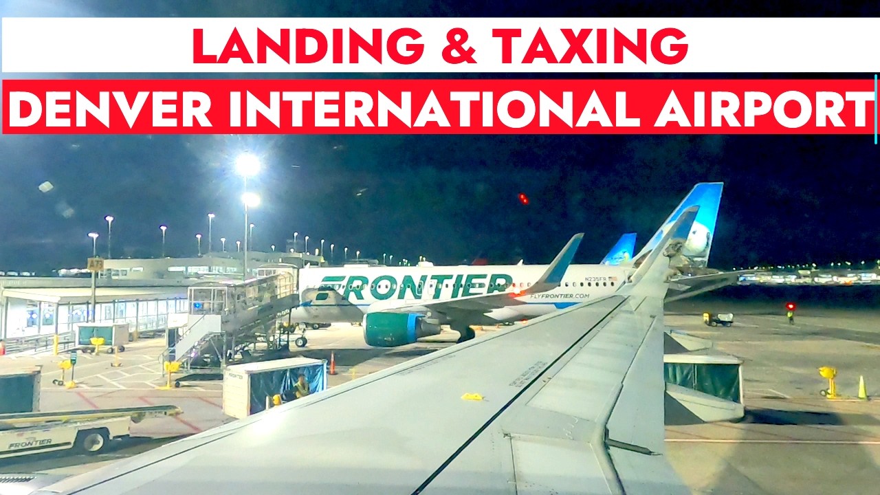 Nighttime DEN 🛬 Landing at Denver Airport 