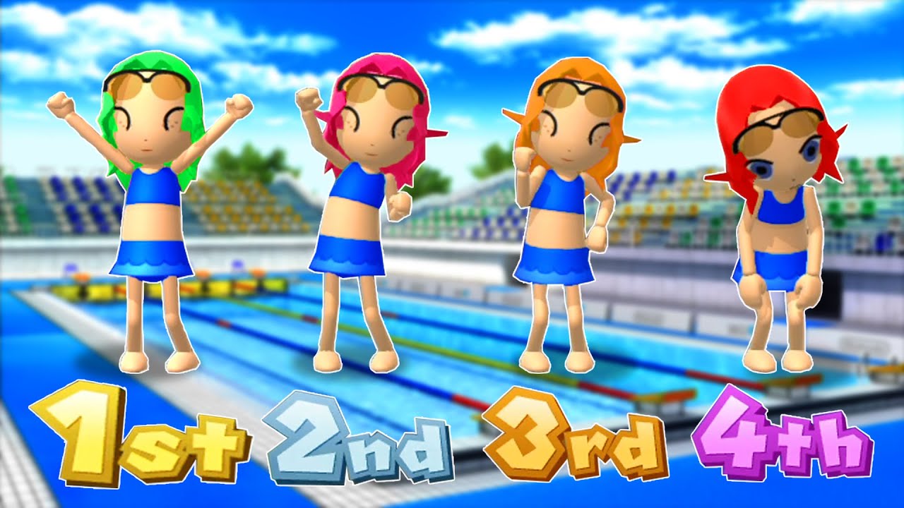 Wii Party U Minigames - Zelda Vs Clara Vs Yuya Vs Rie (Master