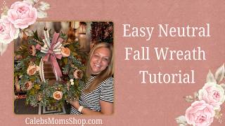 How to Make a Fall Peonie Grapevine Wreath | Easy Autumn Wreath Tutorial #wreathtutorial #fall screenshot 4