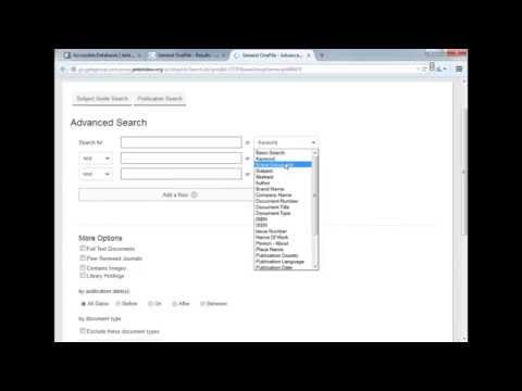 Using General OneFile, Part 2: Keyword Search