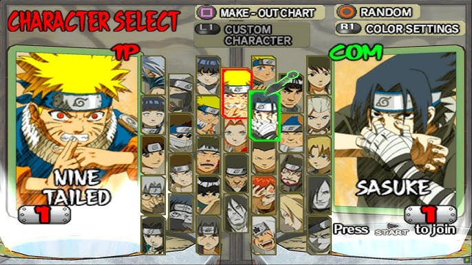 Naruto - Ultimate Ninja 2 (2004) PS2 - All Characters + Gameplay - YouTube